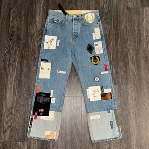 Rag And Bone Maya High-Rise Ankle Straight Patchwork Jeans Women’s Size 27